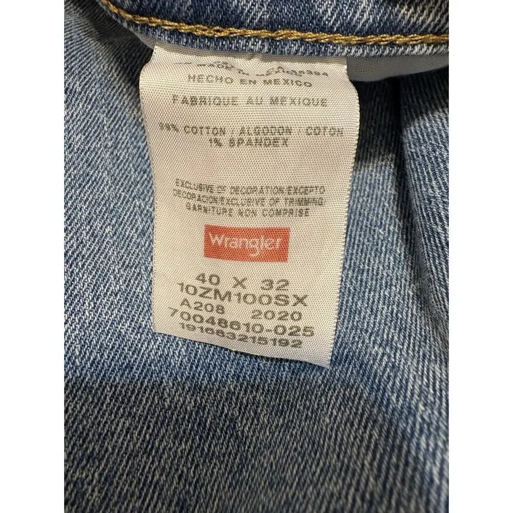 Wrangler Premium Quality Men's Blue Straight Fit Stretch Denim Jeans 5-Pocket